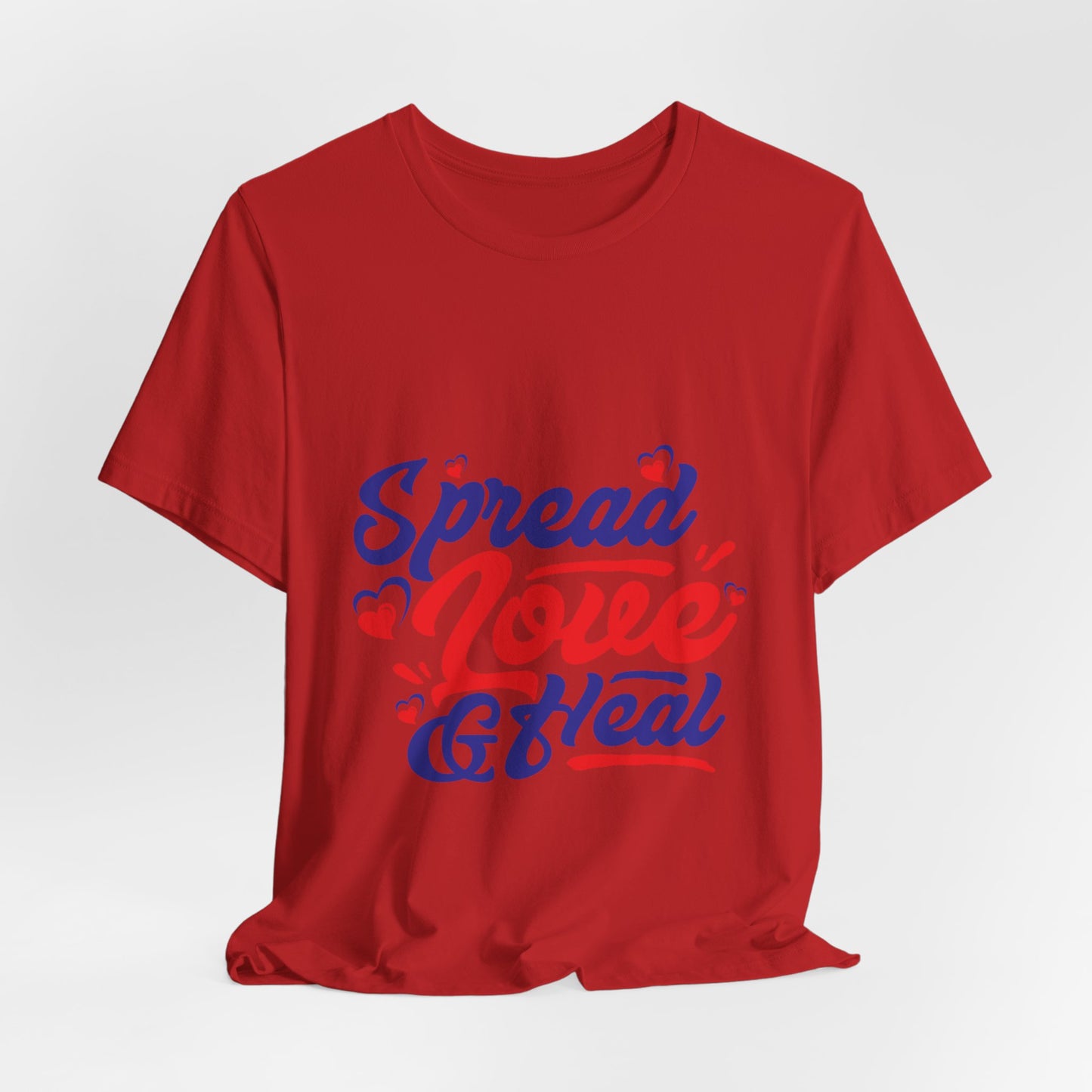 ‘Spread Love & Heal’ Unisex T-Shirt - Soft Cotton Tee for Positive Vibes