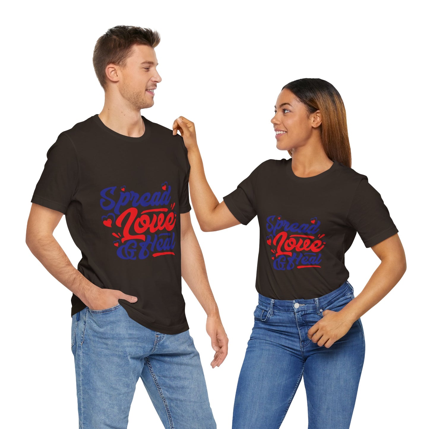 ‘Spread Love & Heal’ Unisex T-Shirt - Soft Cotton Tee for Positive Vibes