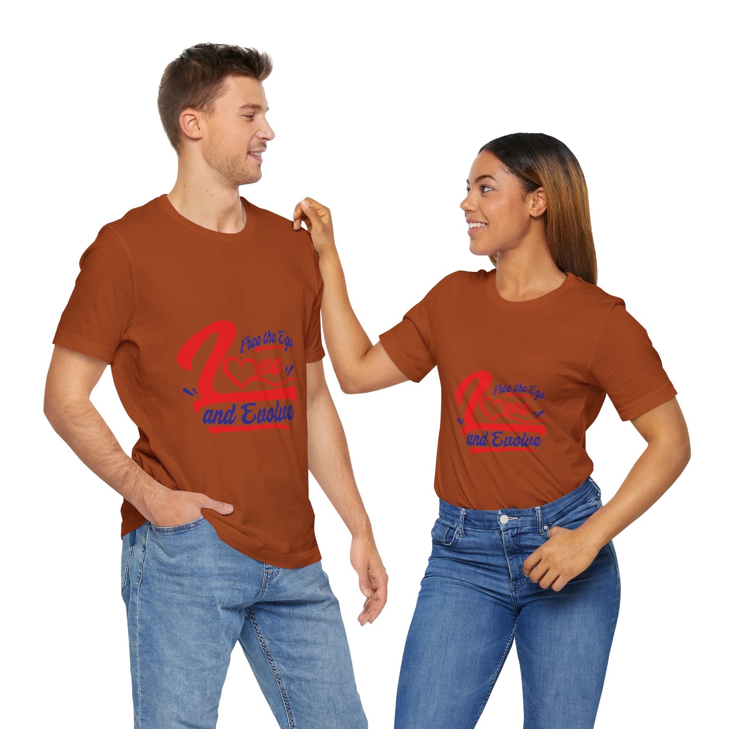 Love and Evolve Unisex Jersey Tee - Inspirational Graphic T-Shirt