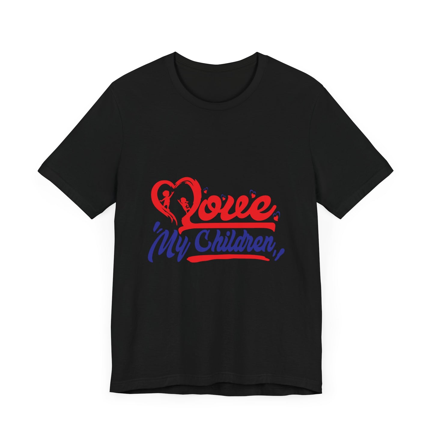Love My Children Unisex Jersey Tee - Heart Graphic T-Shirt for Parents